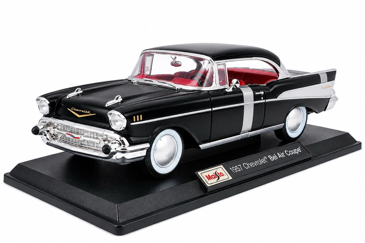 Maisto 1:18 1957 Chevrolet Bel Air Coupe Special Edition retail packaging box