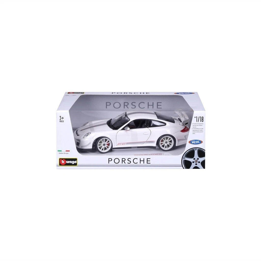 Bburago 1:18 Scale Porsche 911 GT3 RS 4.0 2012 Diecast Model Car White