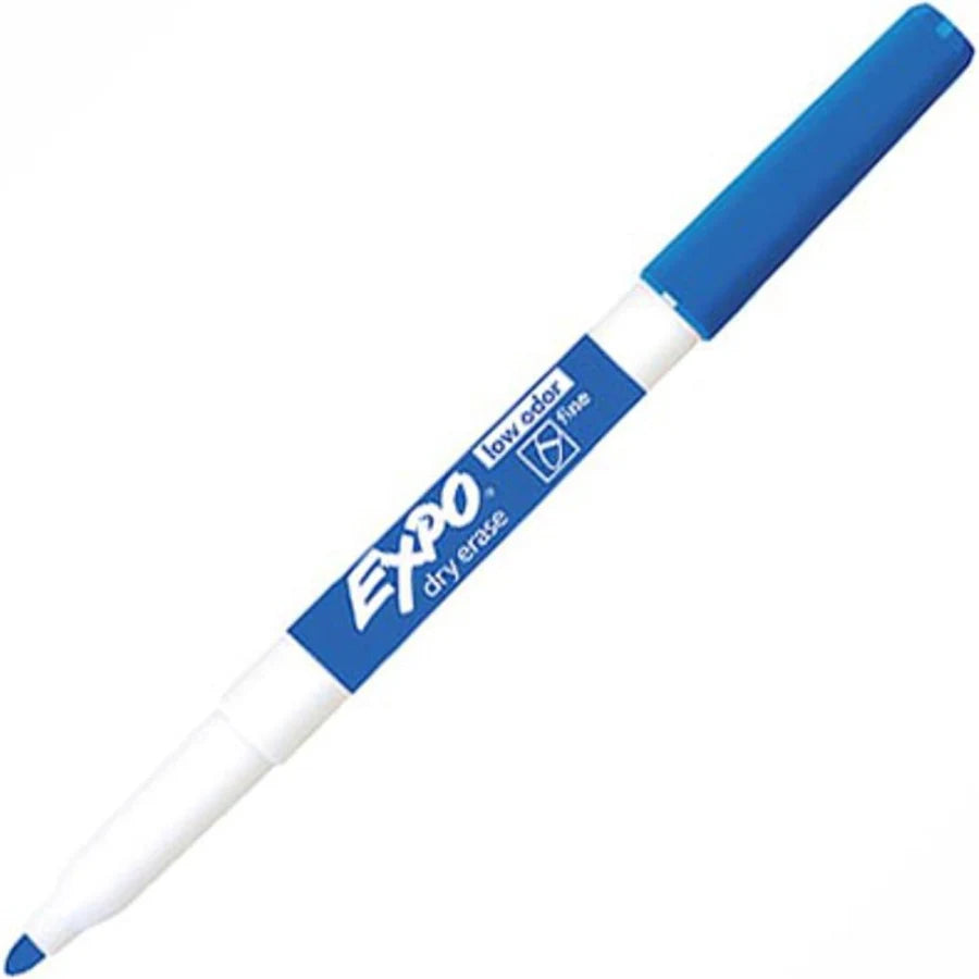 Expo Whiteboard Dry Erase Marker Fine Tip Blue 12 Pack