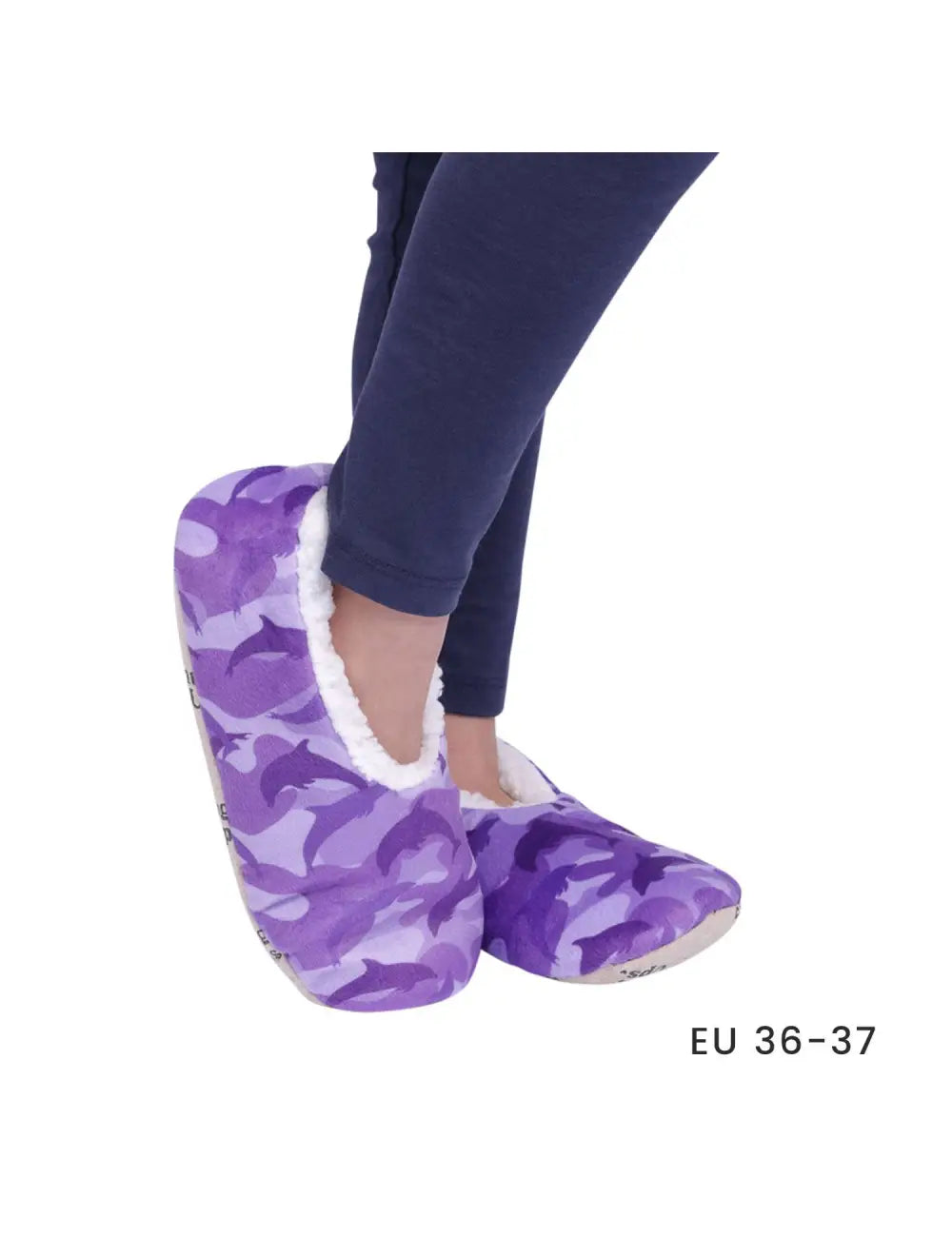 SnugUps Kids Printed Dolphin Warm Booties Indoor Slippers