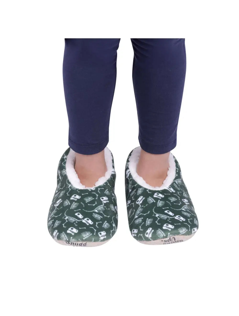 SnugUps Kids Printed Dinosaur Medium Warm Booties Indoor Slippers