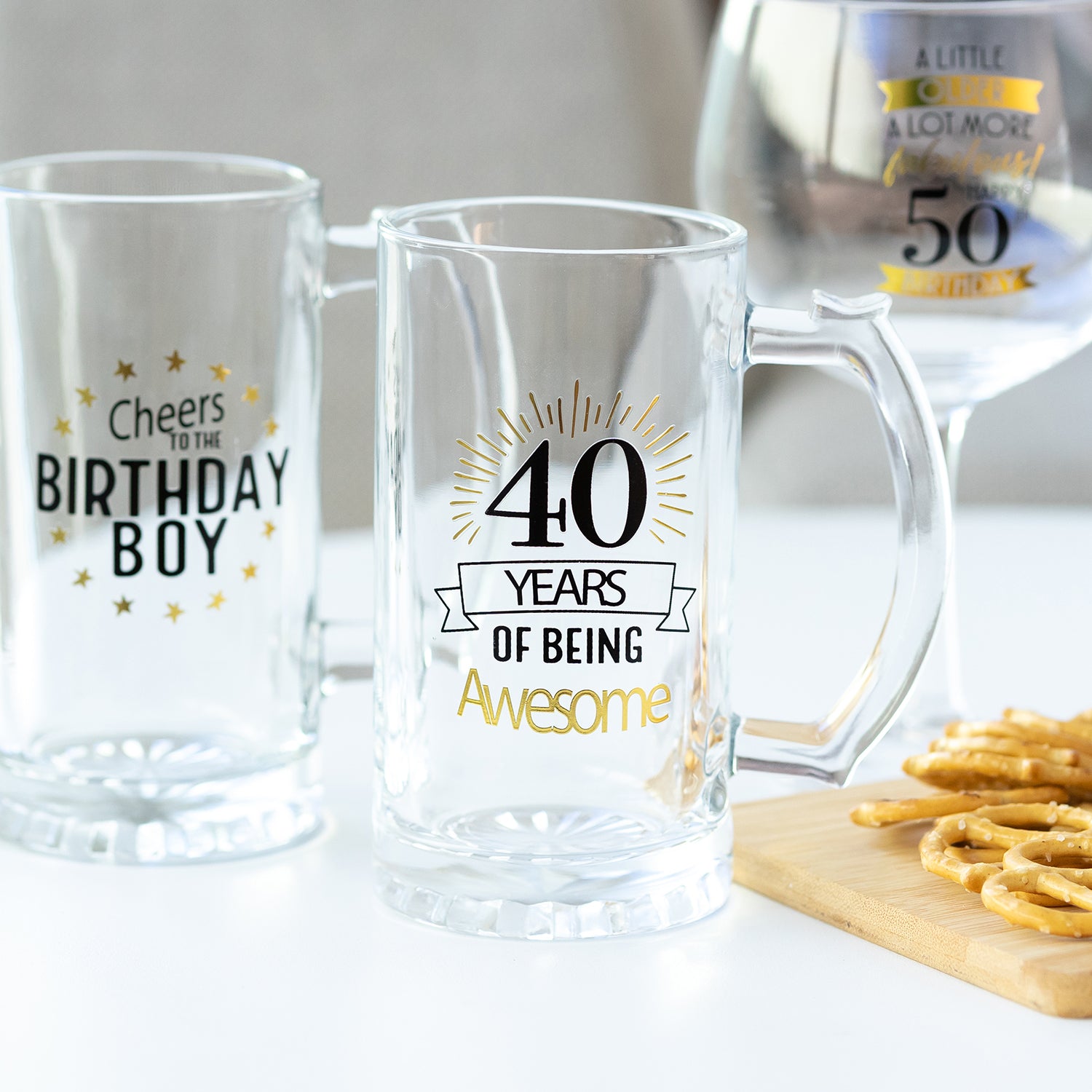 Splosh Sip Celebration 40th Beer Glass