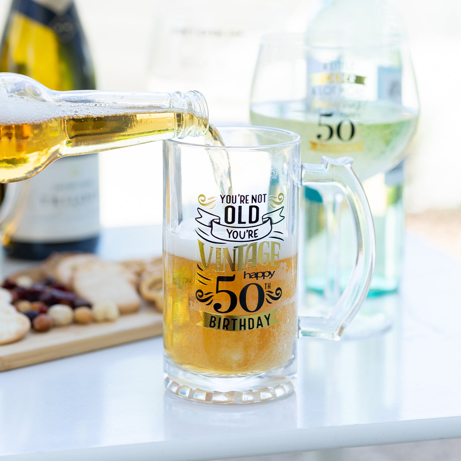 Splosh Sip Celebration 50th Beer Glass