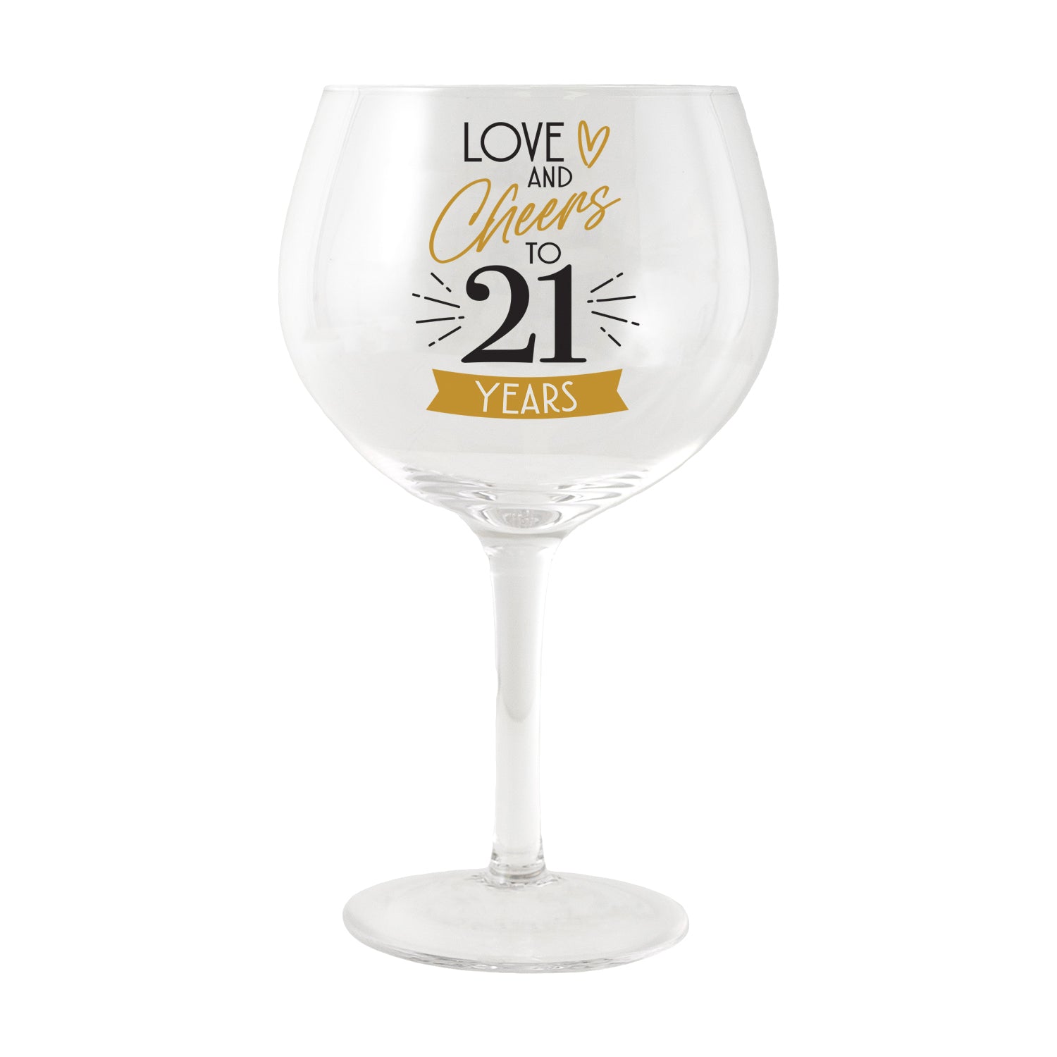 Splosh Sip Celebration 21st Balloon Glass