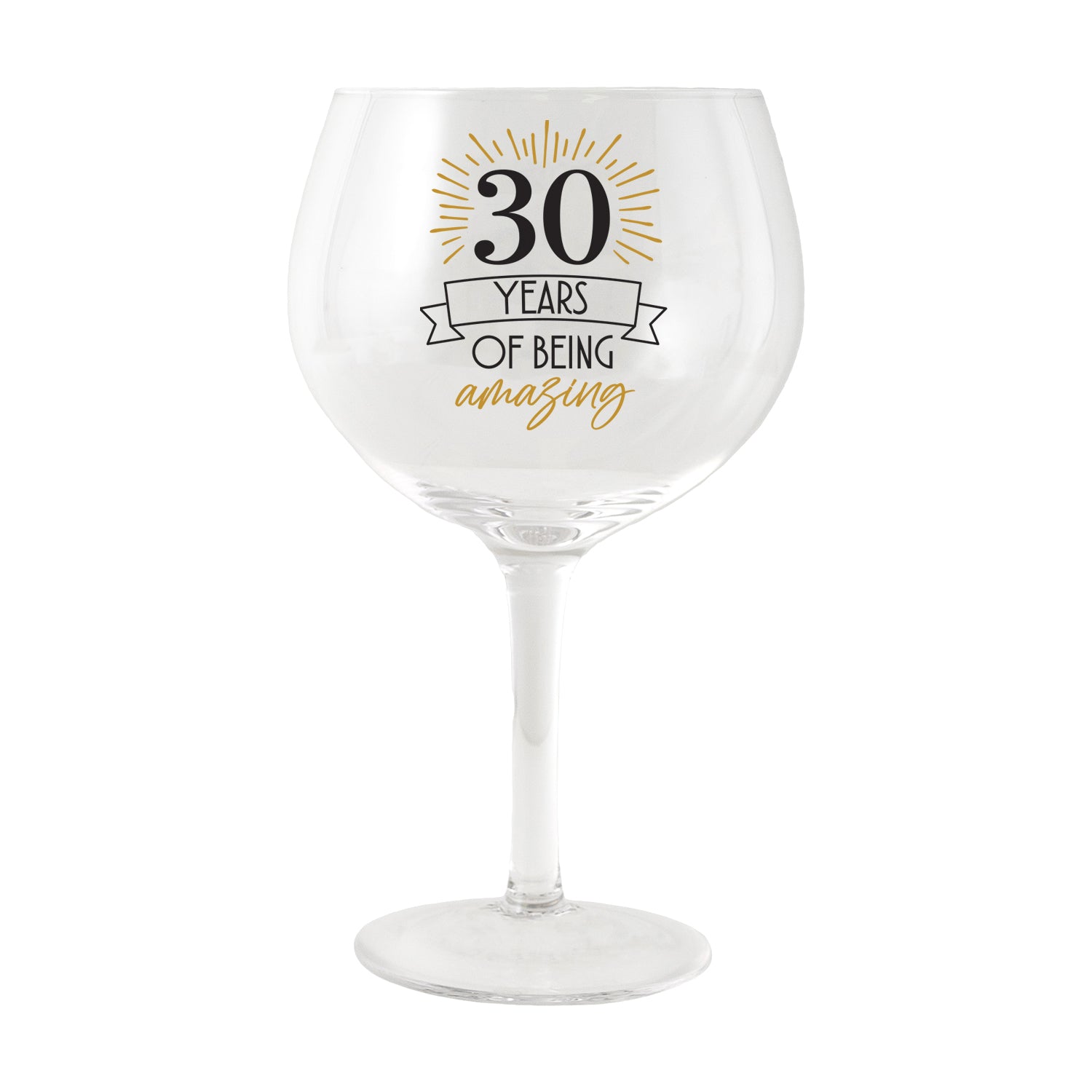 Splosh Sip Celebration 30th Balloon Glass