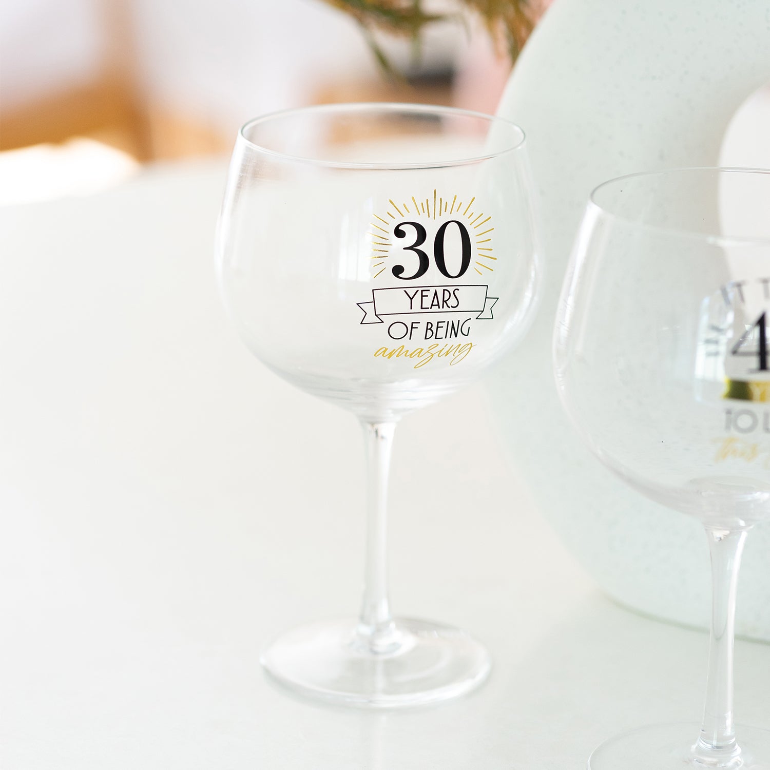 Splosh Sip Celebration 30th Balloon Glass