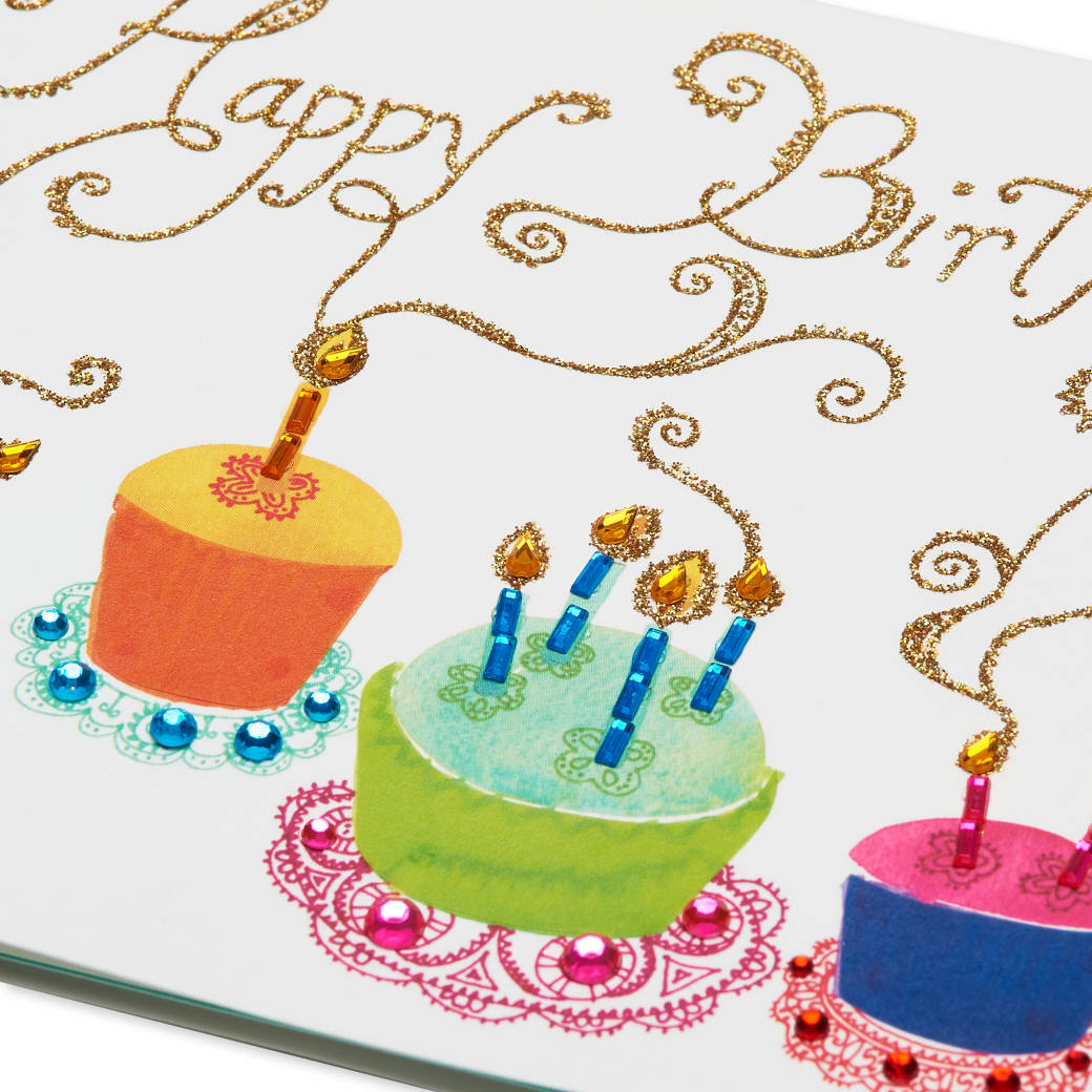Papyrus - Patchwork Balloons Birthday Greeting Card – Designed by House of Turnowsky